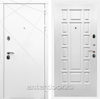 Входная дверь Армада Лофт ФЛ-244 (Белый матовый / Белый ясень)