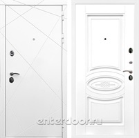 Входная дверь Армада Лофт ФЛ-181 (Белый матовый / Белый матовый)