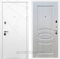 Входная дверь Армада Лофт ФЛ-181 (Белый матовый / Лиственница беж)