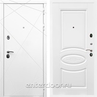 Входная дверь Армада Лофт ФЛ-181 (Белый матовый / Белый ясень)