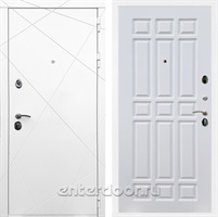 Входная дверь Армада Лофт ФЛ-33 (Белый матовый / Белый ясень)