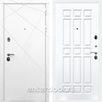 Входная дверь Армада Лофт ФЛ-33 (Белый матовый / Белый матовый)