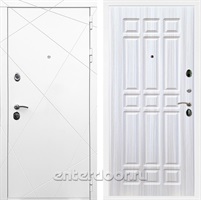 Входная дверь Армада Лофт ФЛ-33 (Белый матовый / Сандал белый)