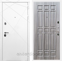 Входная дверь Армада Лофт ФЛ-33 (Белый матовый / Сандал серый)