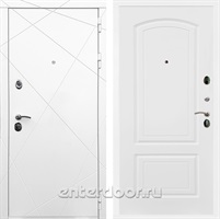 Входная дверь Армада Лофт ФЛ-138 (Белый матовый / Белый матовый)