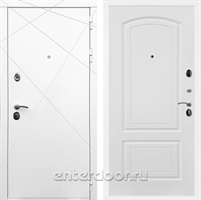 Входная дверь Армада Лофт ФЛ-138 (Белый матовый / Белый ясень)