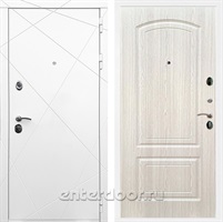 Входная дверь Армада Лофт ФЛ-138 (Белый матовый / Беленый дуб)