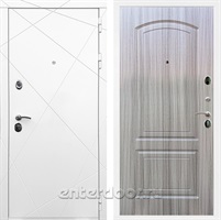 Входная дверь Армада Лофт ФЛ-138 (Белый матовый / Сандал серый)