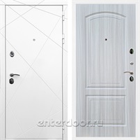 Входная дверь Армада Лофт ФЛ-138 (Белый матовый / Сандал белый)