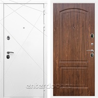 Входная дверь Армада Лофт ФЛ-138 (Белый матовый / Орех темный)