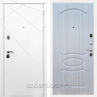 Входная дверь Армада Лофт ФЛ-128 (Белый матовый / Сандал белый)