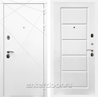 Входная дверь Армада Лофт ФЛ-39 (Белый матовый / Белый ясень)