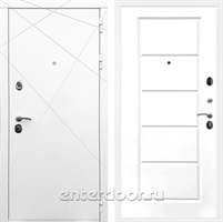 Входная дверь Армада Лофт ФЛ-39 (Белый матовый / Белый матовый)