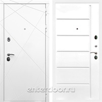 Входная дверь Армада Лофт ФЛ-102 (Белый матовый / Белый матовый)