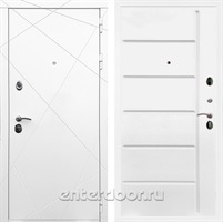 Входная дверь Армада Лофт ФЛ-102 (Белый матовый / Белый ясень)