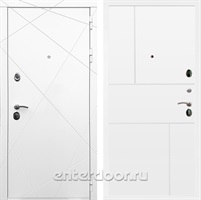 Входная дверь Армада Лофт ФЛ-290 (Белый матовый / Белый матовый)