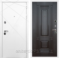 Входная дверь Армада Лофт ФЛ-2 (Белый матовый / Венге)