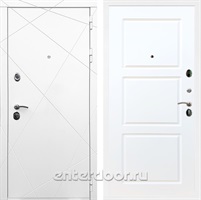 Входная дверь Армада Лофт ФЛ-3 (Белый матовый / Белый матовый)