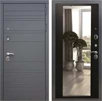 Входная дверь Италия с зеркалом 2XL (Графит софт / Венге) 23334