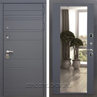 Входная дверь Армада Италия с зеркалом 2XL (Графит софт / Графит софт)