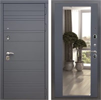 Входная дверь Италия с зеркалом 2XL (Графит софт / Графит софт) для установки в квартиру 23336