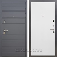 Входная металлическая дверь Армада 14 Гладкая (Графит софт / Белый матовый)