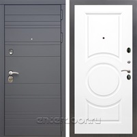 Входная металлическая дверь Армада 14 ФЛ-016 (Графит софт / Белый матовый)