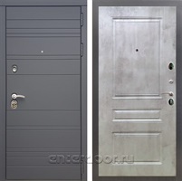Входная металлическая дверь Армада 14 ФЛ-243 (Графит софт / Бетон светлый)
