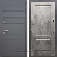 Входная металлическая дверь Армада 14 ФЛ-117 (Графит софт / Бетон темный)