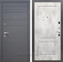 Входная металлическая дверь Армада 14 ФЛ-117 (Графит софт / Бетон светлый)