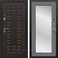 Входная металлическая дверь Армада Триумф 3К с зеркалом Пастораль (Венге / Графит софт)