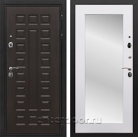 Входная металлическая дверь Армада Триумф 3К с зеркалом Пастораль (Венге / Белый матовый)