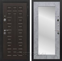 Входная металлическая дверь Армада Триумф 3К с зеркалом Пастораль (Венге / Бетон тёмный)