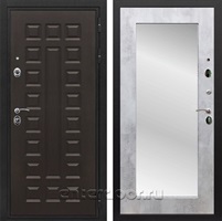 Входная металлическая дверь Армада Триумф 3К с зеркалом Пастораль (Венге / Бетон светлый)