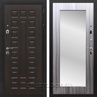 Входная металлическая дверь Армада Триумф 3К с зеркалом Пастораль (Венге / Сандал серый)