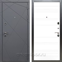 Входная дверь Армада Лофт ФЛ-14 (Графит софт / Белый матовый)