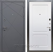 Входная дверь Армада Лофт ФЛ-117 (Графит софт / Белый матовый)