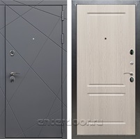 Входная дверь Армада Лофт ФЛ-117 (Графит софт / Дуб беленый)
