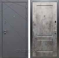 Входная дверь Армада Лофт ФЛ-117 (Графит софт / Бетон темный)