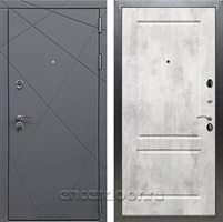 Входная дверь Армада Лофт ФЛ-117 (Графит софт / Бетон светлый)