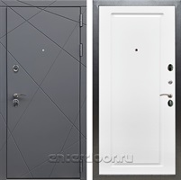 Входная дверь Армада Лофт ФЛ-119 (Графит софт / Белый матовый)