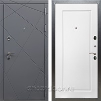 Входная дверь Армада Лофт ФЛ-119 (Графит софт / Белый ясень)