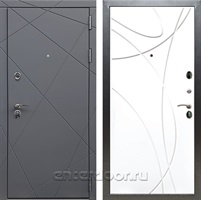 Входная дверь Армада Лофт ФЛ-247 (Графит софт / Белый матовый)