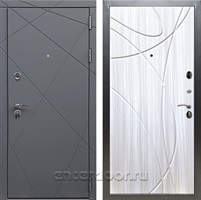 Входная дверь Армада Лофт ФЛ-247 (Графит софт / Сандал белый)