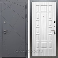 Входная дверь Армада Лофт ФЛ-244 (Графит софт / Сандал белый)
