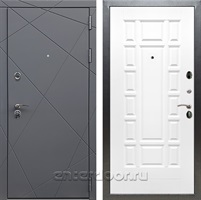Входная дверь Армада Лофт ФЛ-244 (Графит софт / Белый матовый)