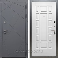 Входная дверь Армада Лофт ФЛ-244 (Графит софт / Белый ясень)