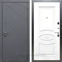 Входная дверь Армада Лофт ФЛ-181 (Графит софт / Белый матовый)