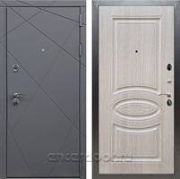 Входная дверь Армада Лофт ФЛ-181 (Графит софт / Беленый дуб)
