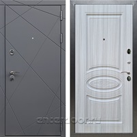 Входная дверь Армада Лофт ФЛ-181 (Графит софт / Сандал белый)